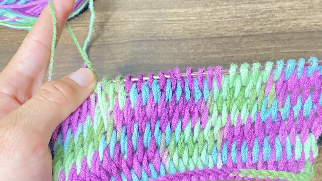 Míralo ya PUEDES APRENDER FÁCIL  hermoso  punto ￼de crochet tunecino