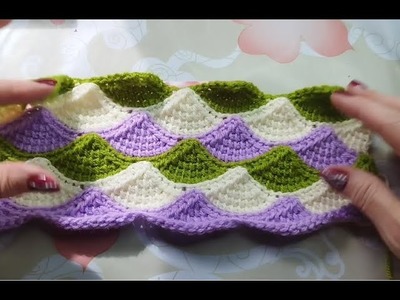 (PASO A PASO) PUNTO TUNECINO EN FORMA DE PIRAMIDE