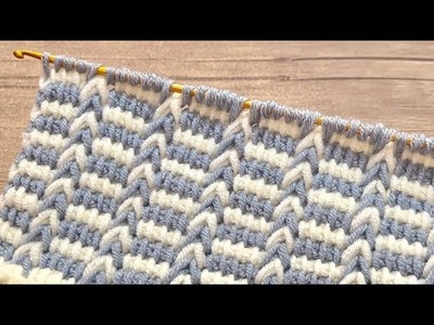 So Beautiful ???? How to do Crochet Knitting. Very Rasy Tunisian crochet pattern