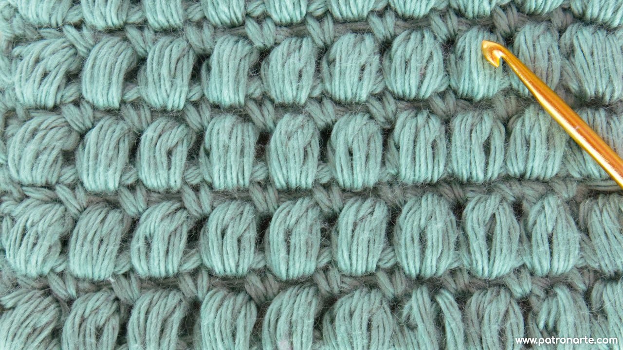 Versión Más Ligera y Alineada del Punto Puff de Crochet Ganchillo con Aum y Dism Explicados