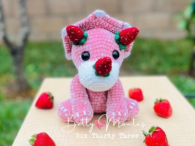 1.2-Baby Strawberry Triceratops. Mide 20cm????????????