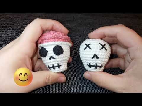 Calavera amigurumi  para principiantes. halloween