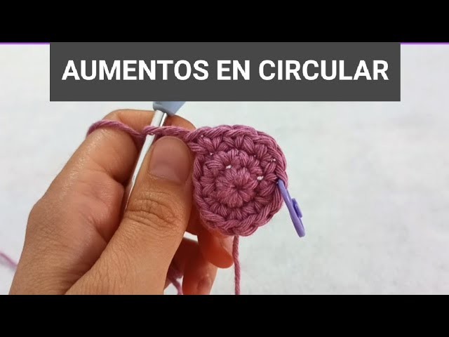Cómo hacer aumentos en circular a ganchillo.crochet