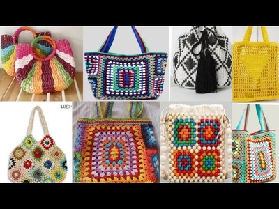 Ideas fabulosas de diseños de bolsos de ganchillo hechos a mano.patrones de ganchillo con clase