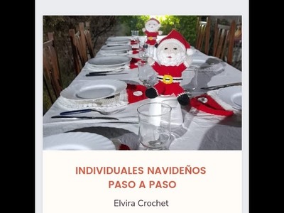 Individuales navideños.PASO A PASO.Elvira crochet