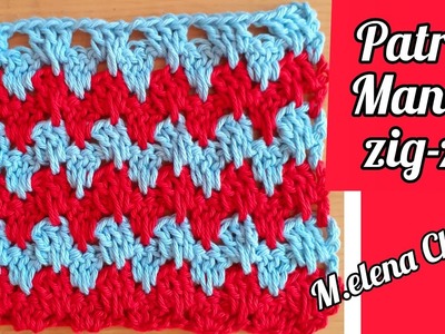 Patrón para mantas en zig-zag de crochet #tejercrochet #crochetutorial #diy #mantasofa #crochet