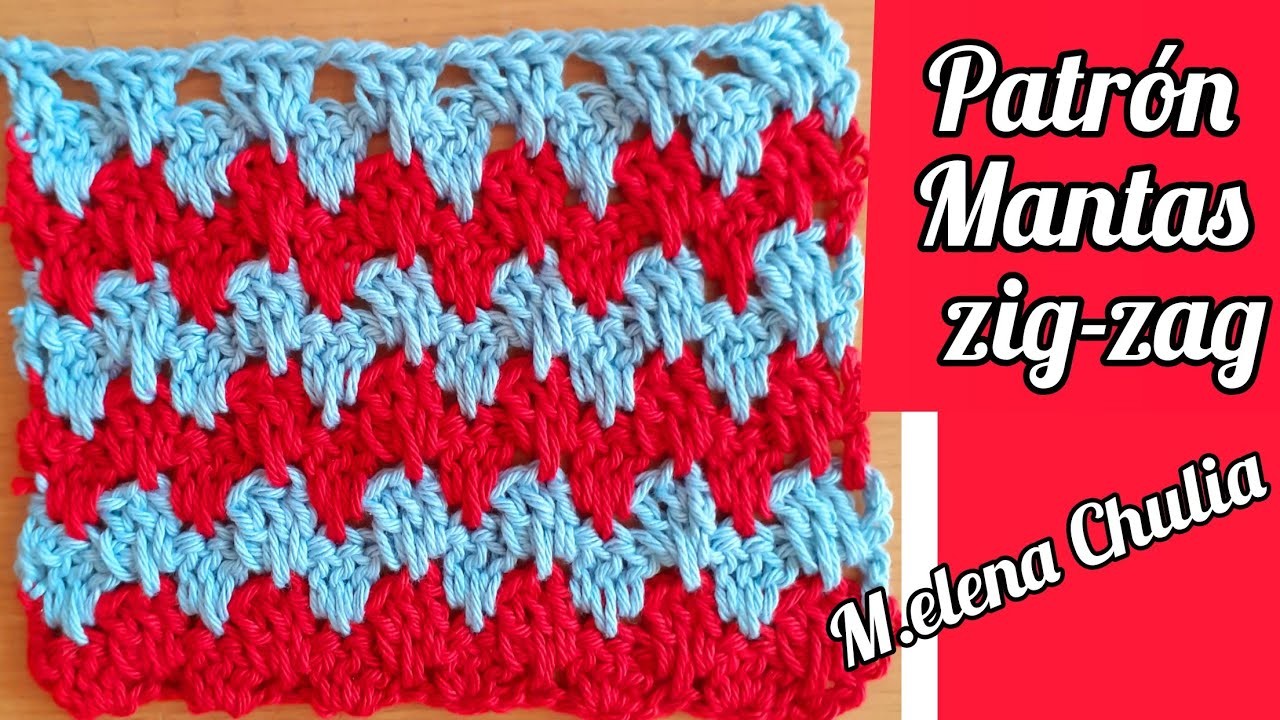 Patrón para mantas en zig-zag de crochet #tejercrochet #crochetutorial #diy #mantasofa #crochet