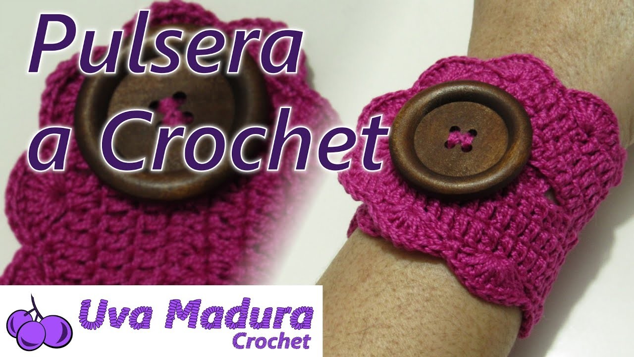 Pulsera a CROCHET Paso a Paso Punto Abanico