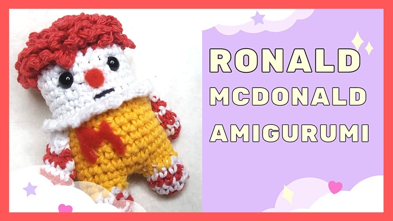 RONALD MCDONAL TEJIDO A CROCHET   PAYASO AMIGURUMI