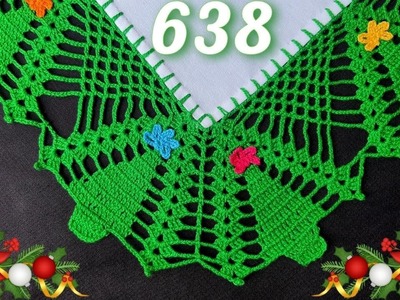 Te encantará tejer estos pinos navideños ???? | Idea navideña a crochet ???? 638