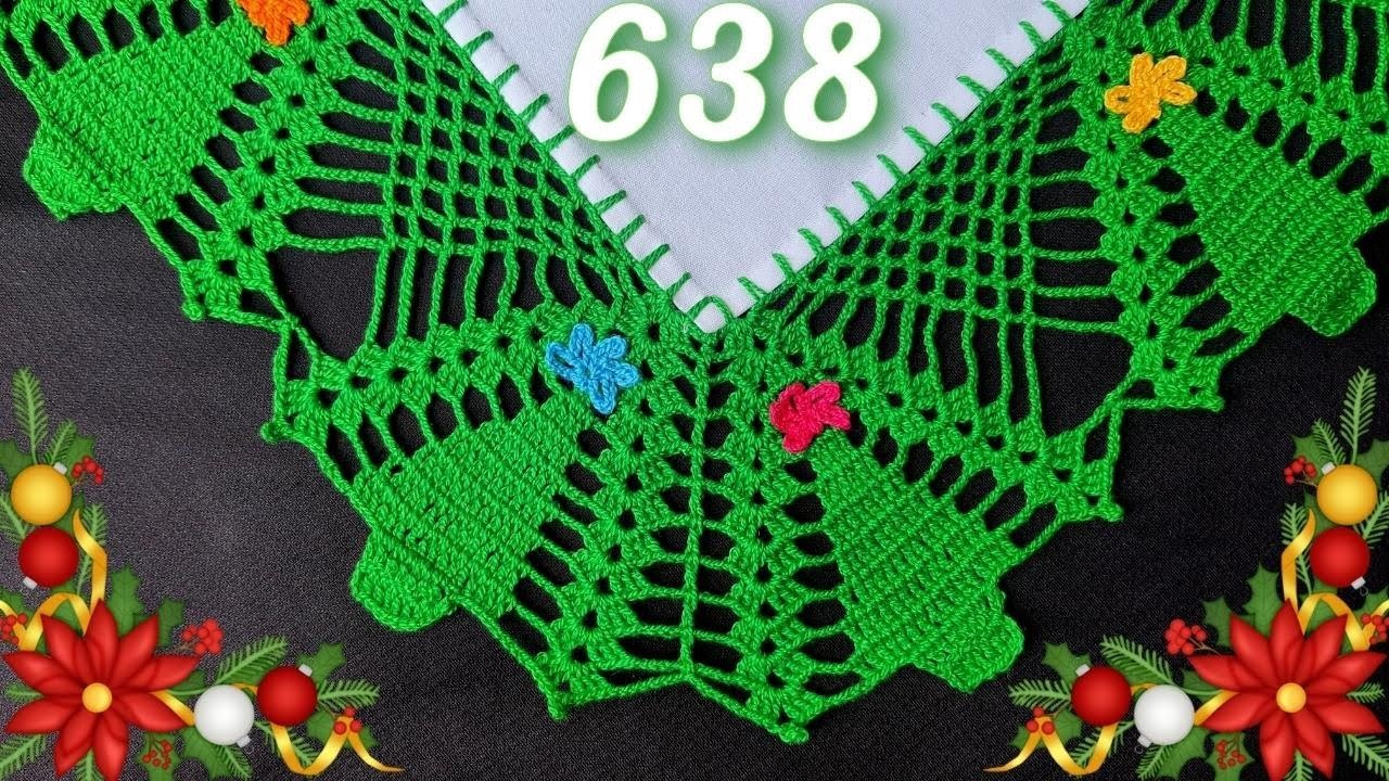 Te encantará tejer estos pinos navideños ???? | Idea navideña a crochet ???? 638