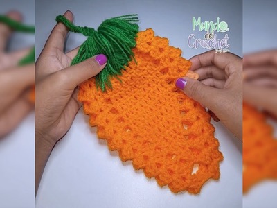 Zanahoria tejida a crochet (PASO A PASO) || Mundo del Crochet ????