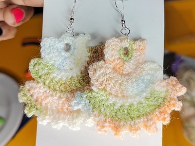 Aretes a crochet - hermoso y fácil puedes empezar a ganar ????