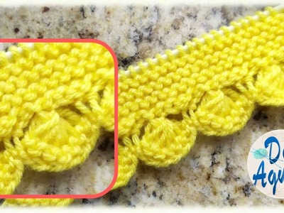 COMO HACER BARRA DE FLORES EN DOS AGUJAS PARA ZURDOS