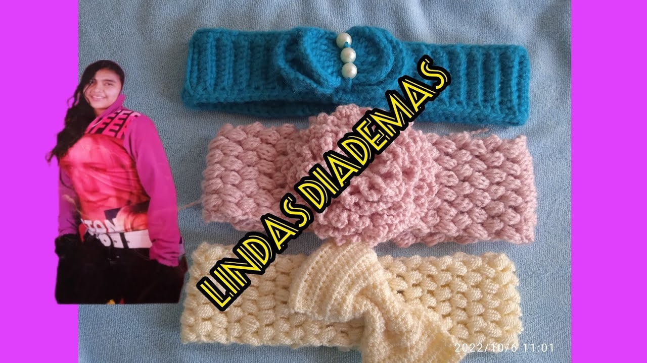❤️????diadema para damas ( a crochet ) # diademapara niña # tejer es mi pasion#