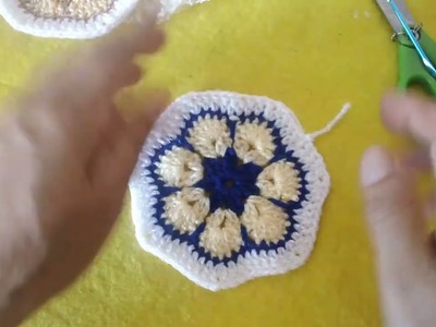 FLOR AFRICANA DE 7 LADOS A CROCHET paso a paso