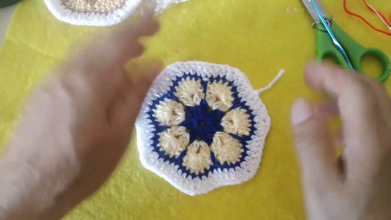 FLOR AFRICANA DE 7 LADOS A CROCHET paso a paso