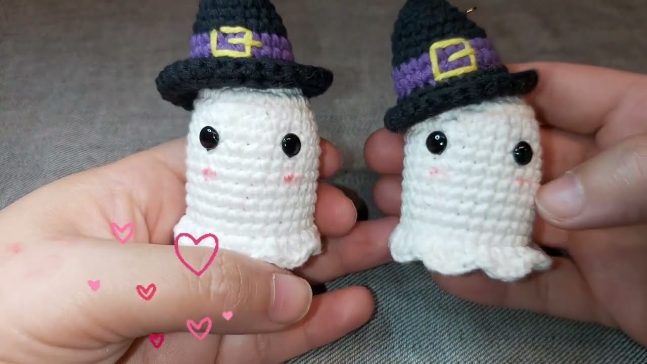 Halloween. fantasma amigurumi llavero para principiantes