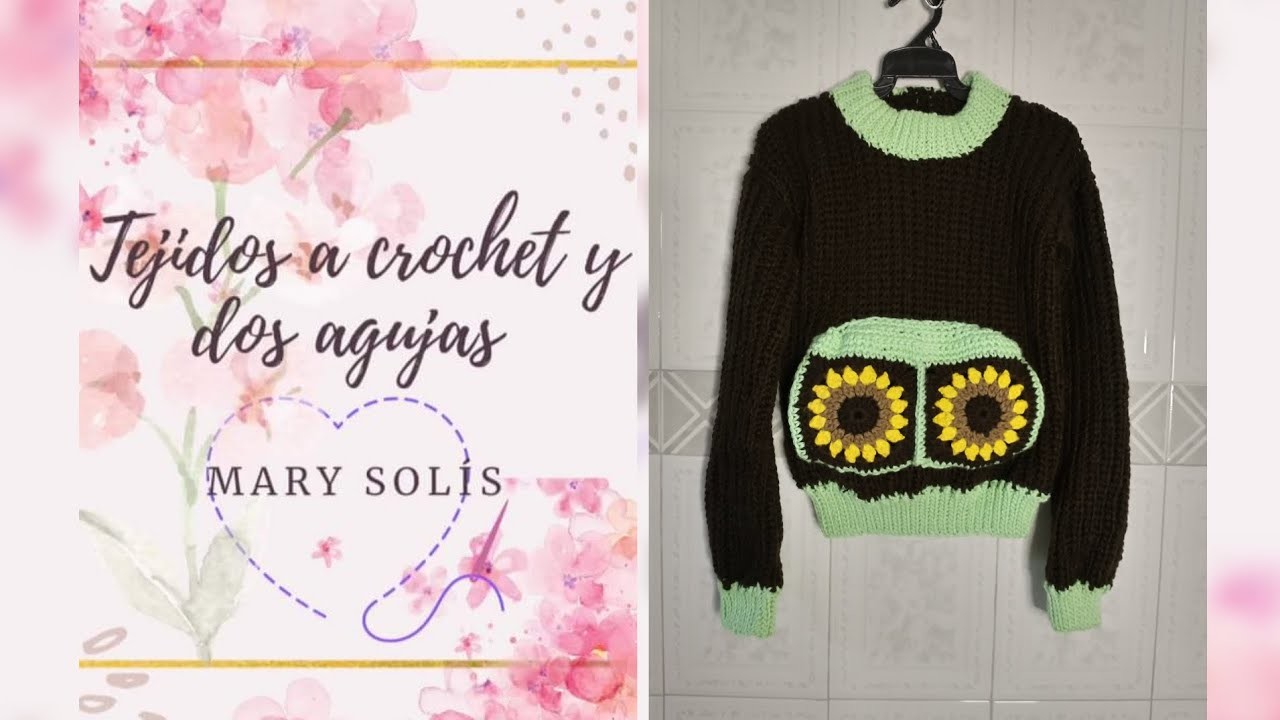 Suéter para niña de 10 a 12 años fácil PUNTO INGLES A CROCHET