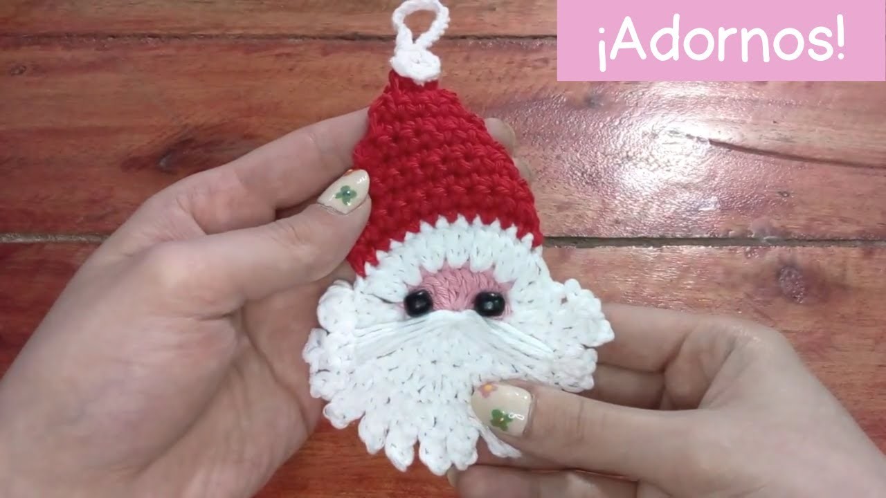 Adornos Navideños de Papa Noel a Crochet - Paso a Paso