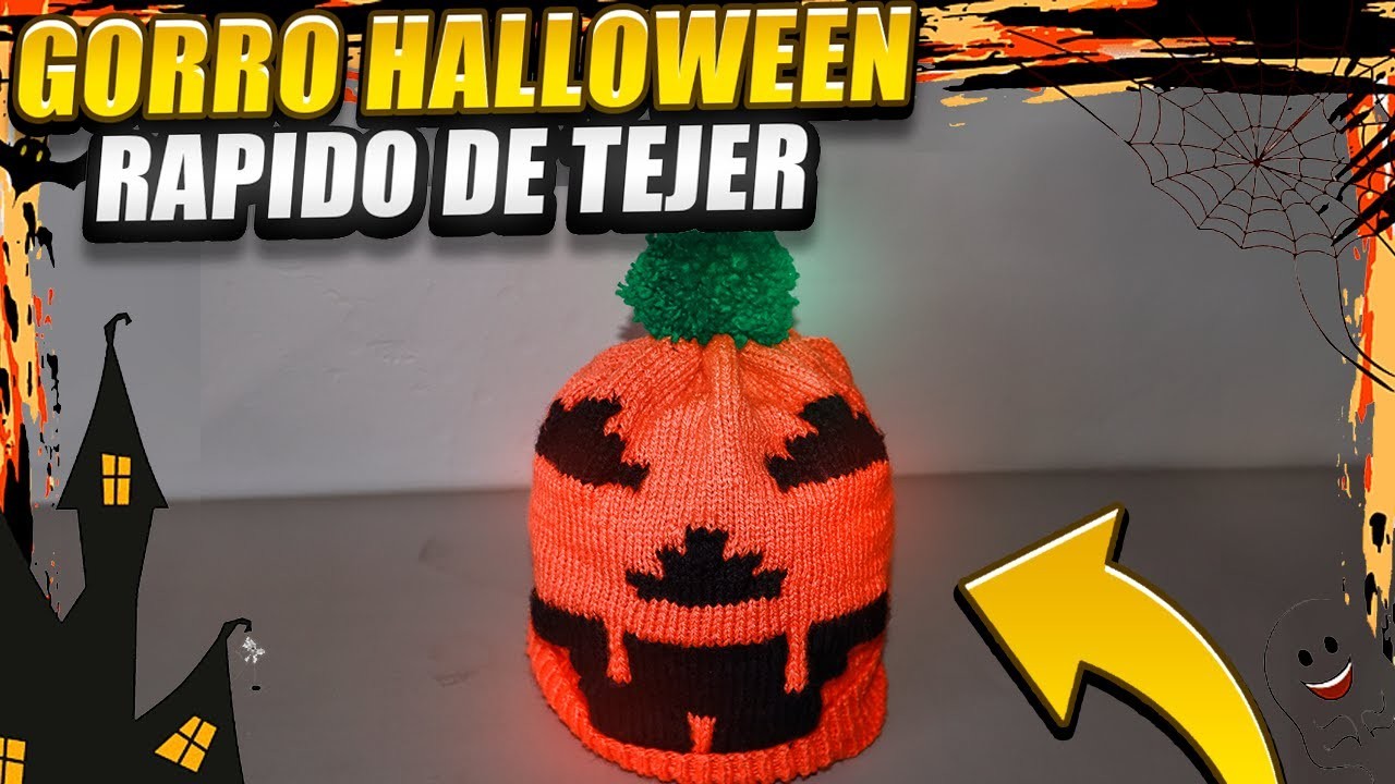 ????????????????Como tejer gorro de calabaza paso a paso????|| gorro de calabaza fácil para HALLOWEN????