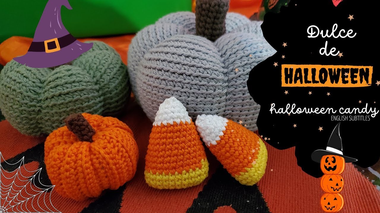 Dulce de halloween a crochet ????- halloween candy (English subtitles)