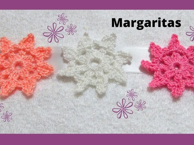 He tejido estas margaritas, en Crochet. Un diseño, muchos colores.???????? #crochetpattem #modomagda