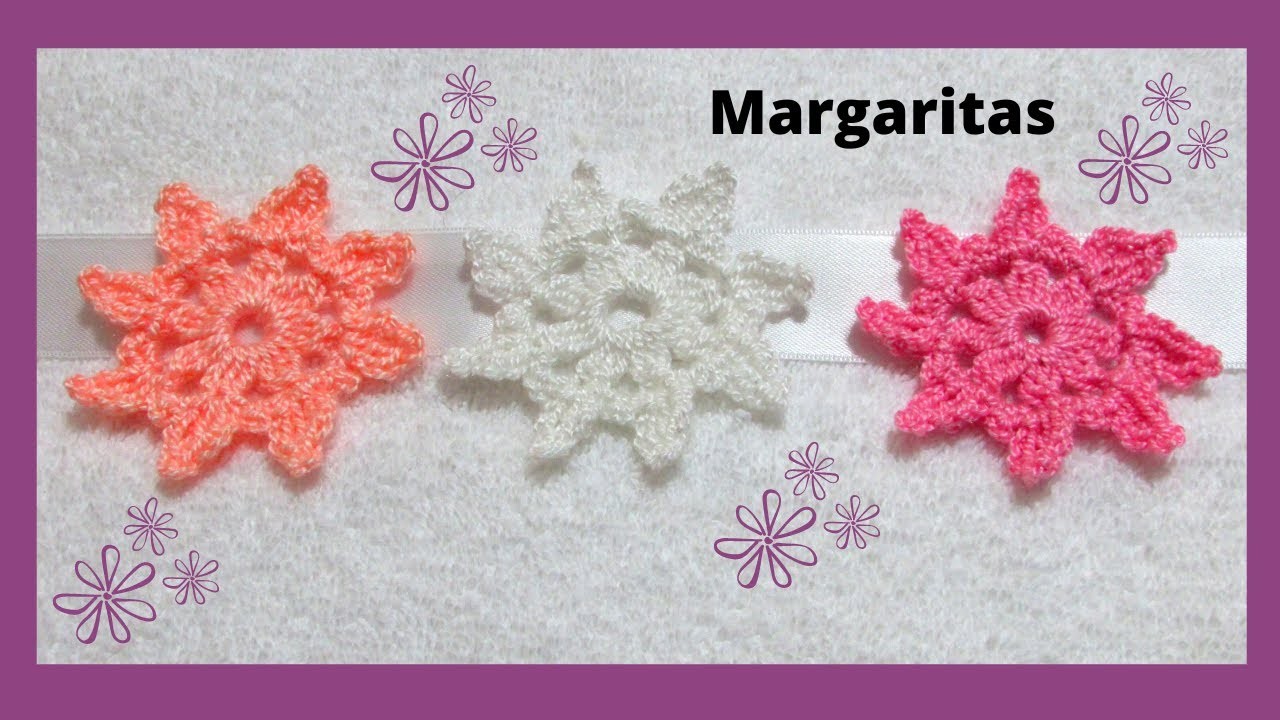 He tejido estas margaritas, en Crochet. Un diseño, muchos colores.???????? #crochetpattem #modomagda