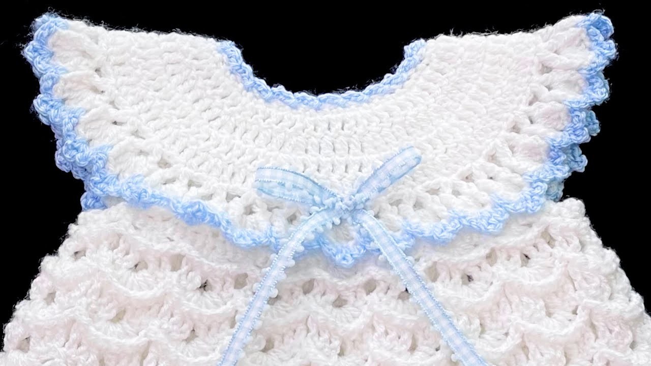 LO TIENES QUE VER! HERMOSO Vestido de verano tejido a crochet paso a paso modelo Annie desde 0-12M