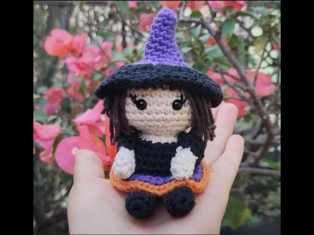 TUTORIAL BRUJITA AMIGURUMI. LLAVERO HALLOWEEN CROCHET *PARTE 2*