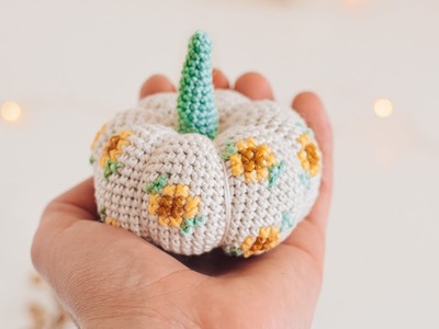 Calabaza de primavera | bordada | tutorial de crochet