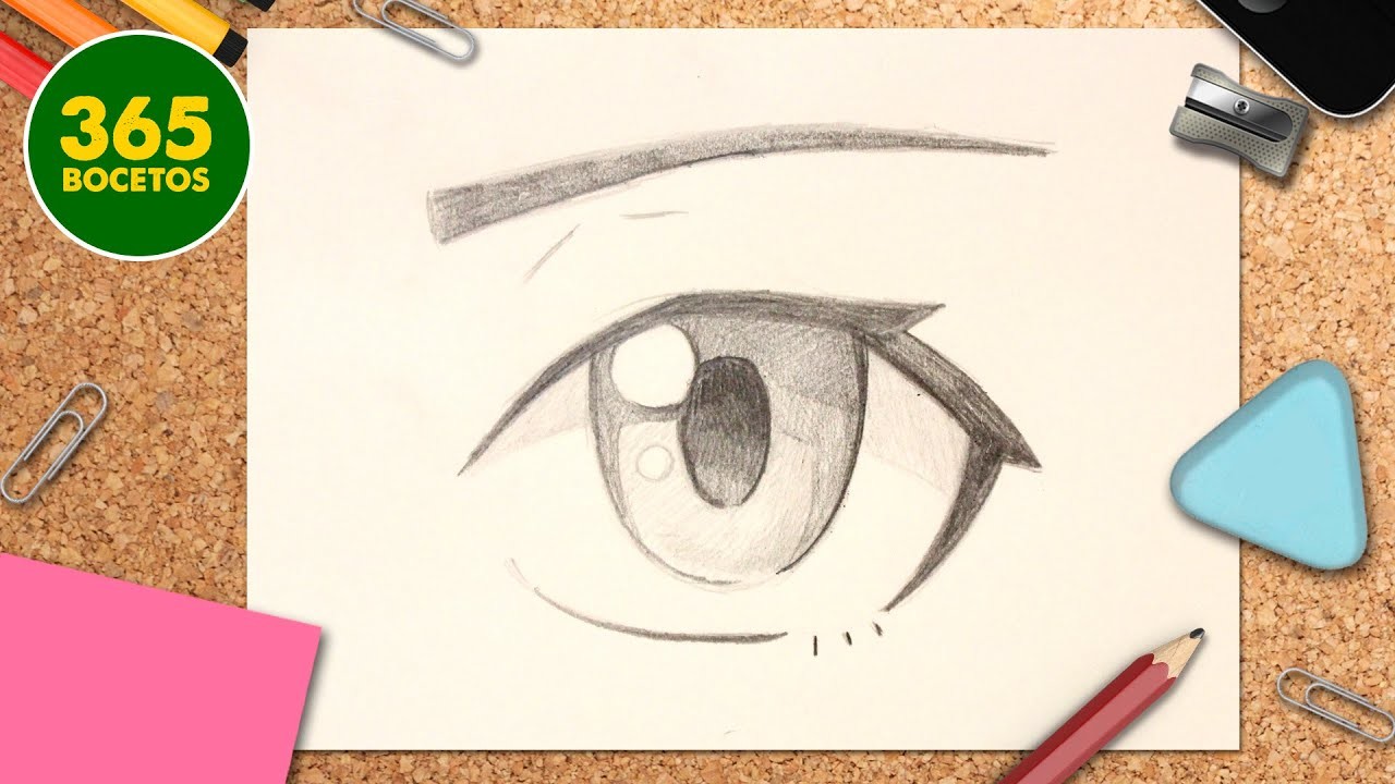 COMO DIBUJAR OJOS ANIME FACILES - dibujos sencillos - Como dibujar ojos anime chico y chica faciles