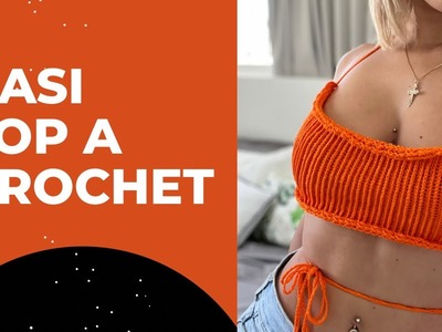 Cómo tejer un BASI TOP a CROCHET FÁCIL y COQUETO | Tutorial paso a paso | Crochet Bohemio