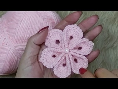 ???? flor a crochet para aplicación.a tus prendas de vestir paso a paso#crochet#flores
