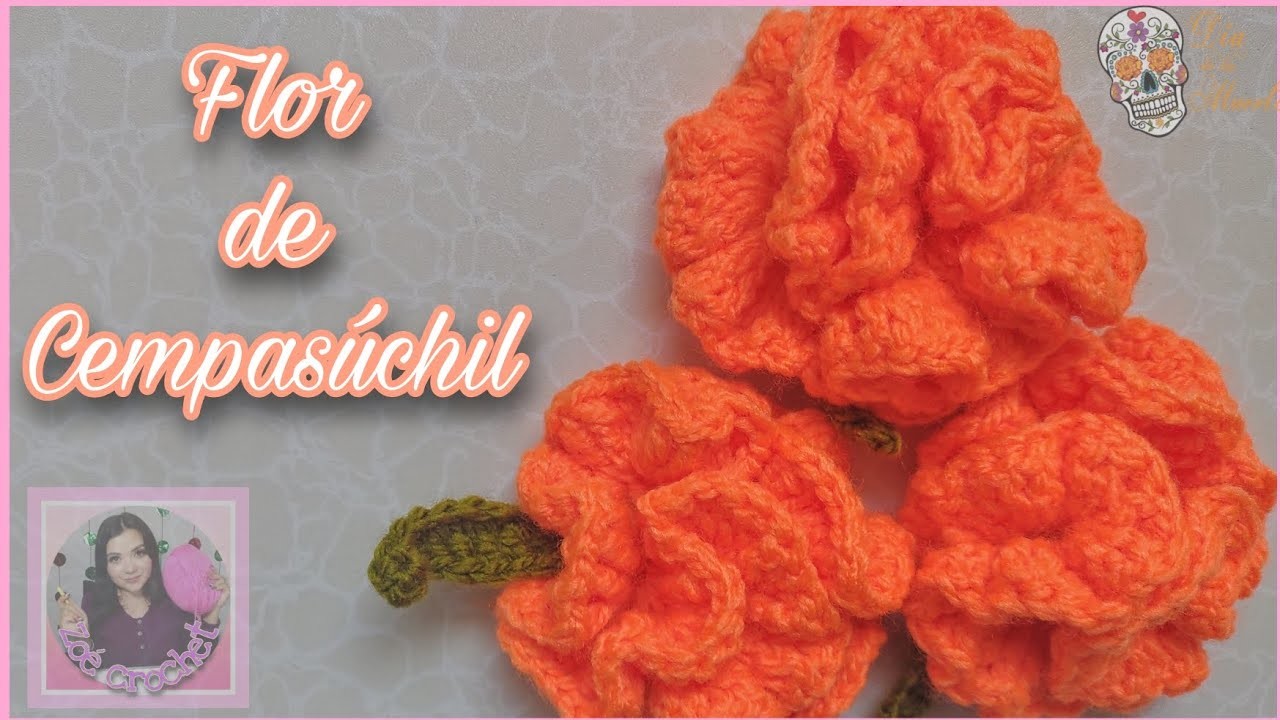 FLOR DE CEMPASÚCHIL A CROCHET | DÍA DE MUERTOS ????️????