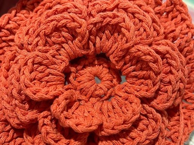 Granny 3D flor a crochet