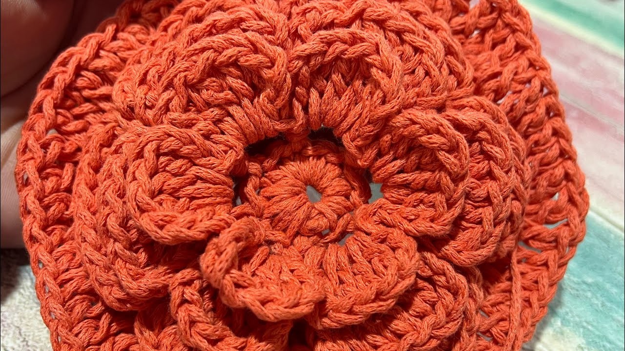 Granny 3D flor a crochet