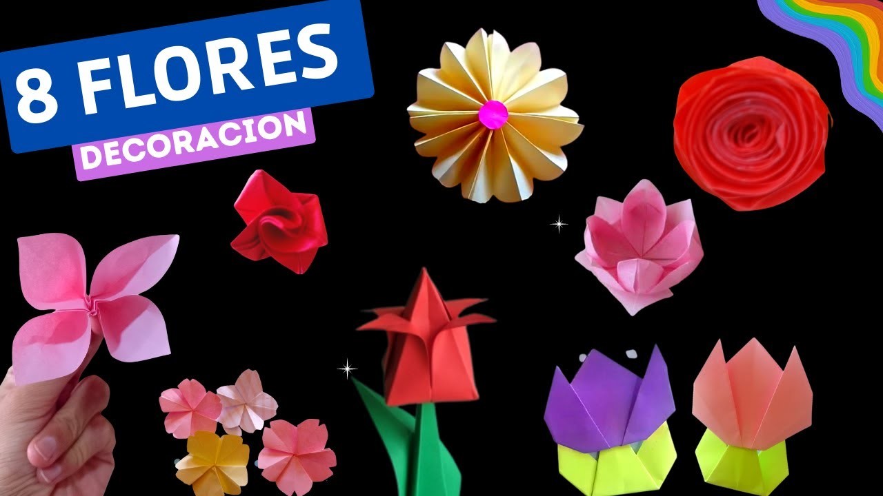 Las mejores FLORES de PAPEL Facil paso a paso #floresdepapel #manualidadesenpapel #origami