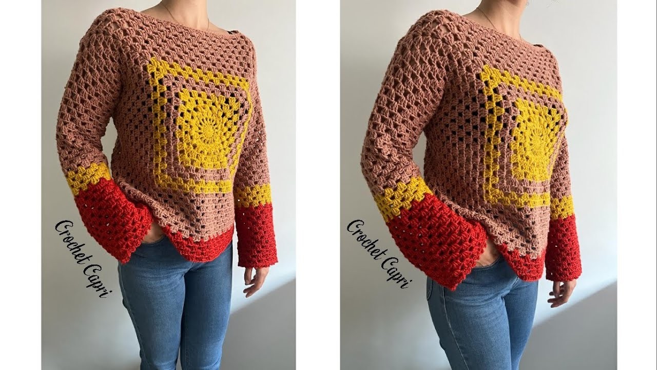 SUÉTER PULLOVER CROCHET????????#sweatercrochet #tendencias