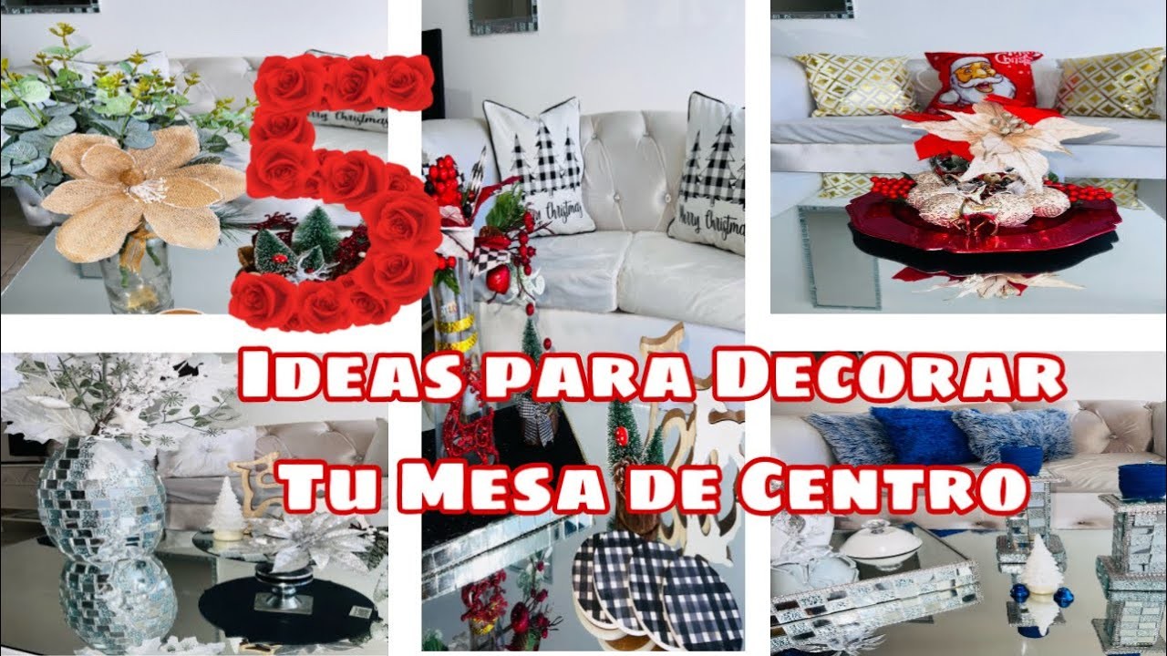 5 Centros de Mesa Navideños. Ideas para decorar Navidad 2022.  5 Christmas Centerpieces