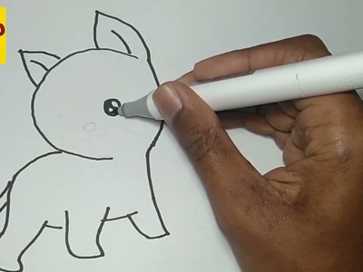 COMO APRENDER  DESENHO Gato e Cachorro. dibujos felices.HOW TO LEARN TO DRAW FOR CHILDREN
