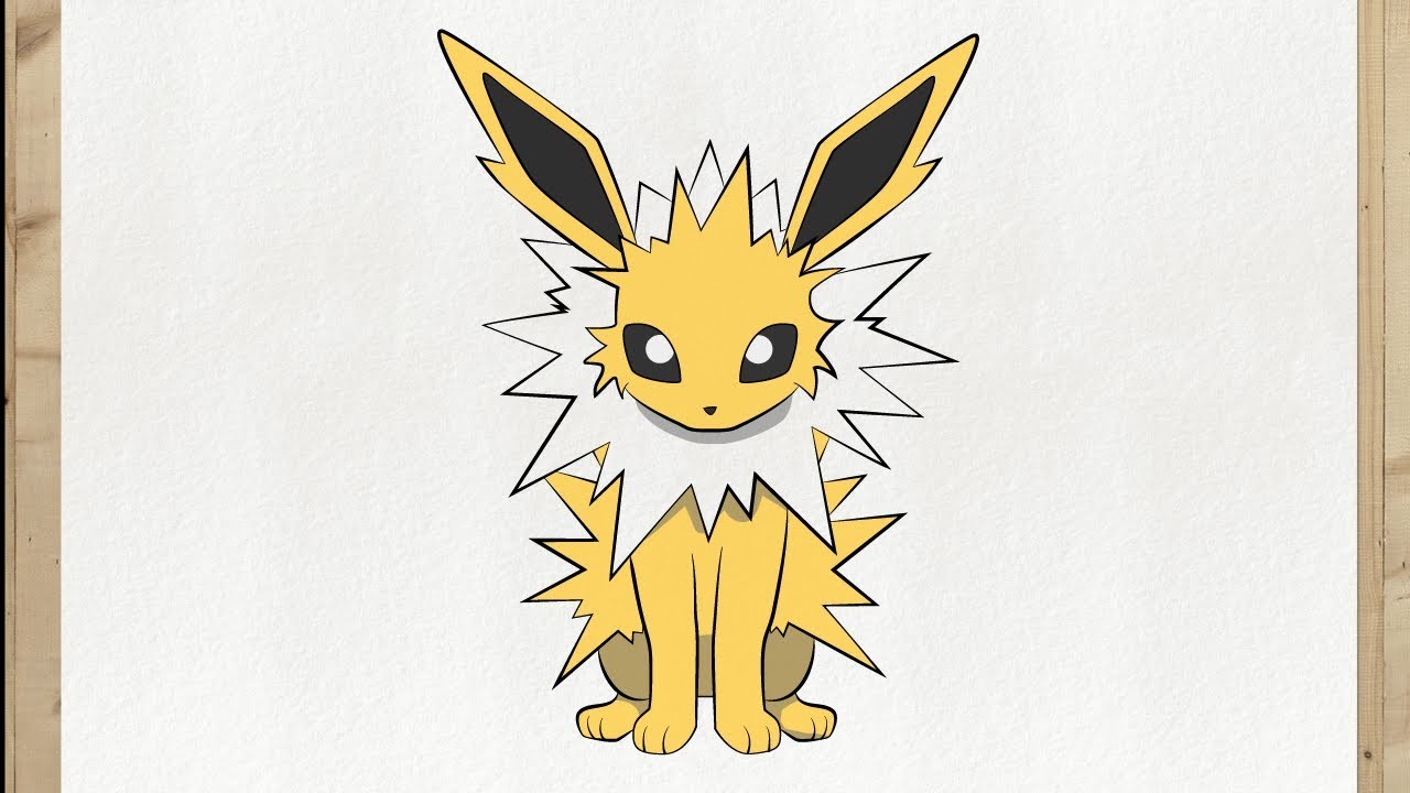 Como dibujar a JOLTEON (Pokemon) paso a paso FACIL y rapido