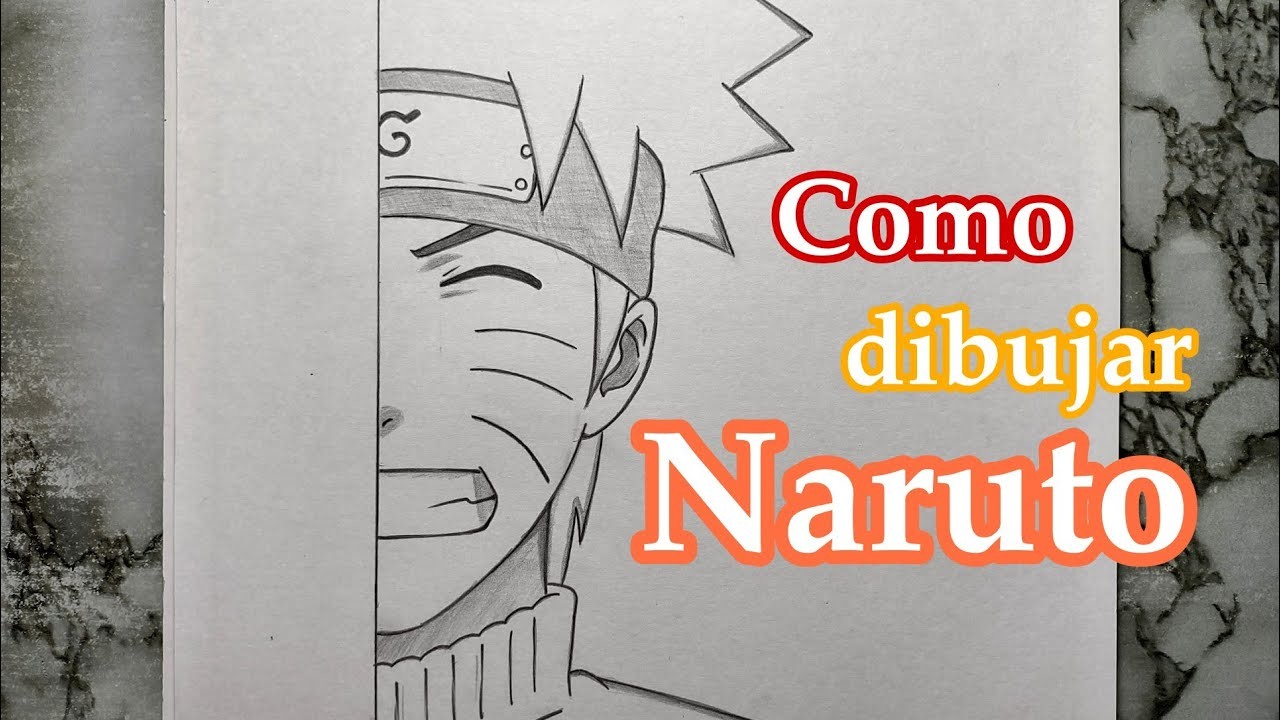 Como dibujar Naruto rostro facil paso a paso | Como dibujar Naruto para principiantes