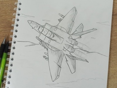 Cómo dibujar un Avión de guerra - Paso a paso