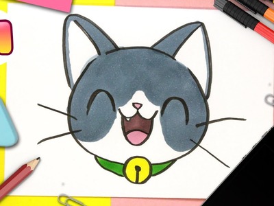 Como dibujar un GATO KAWAII ???? FACIL PASO A PASO ????  como dibujar un gatito bebe con Jape