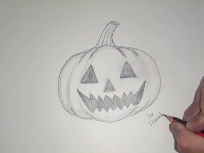 Como Dibujar una Calabaza de Halloween