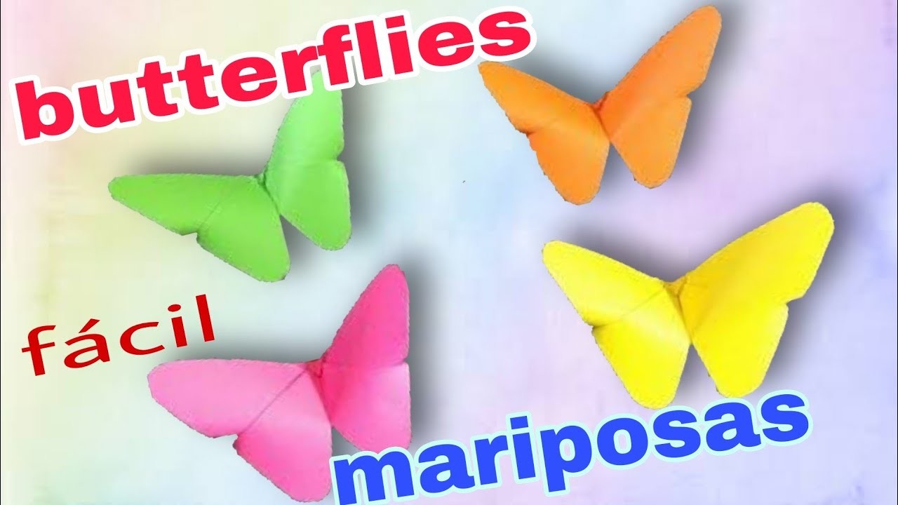 COMO HACER MARIPOSAS DE PAPEL fácil y rápido.origami.easy paper butlerfly