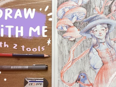 ✨Sketchbook Session #1. Drawing Witch's Friends with LYRA duo + Staedler fine liner ✨