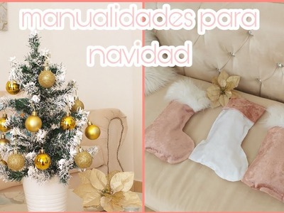 Cómo hacer botas???? para Navidad hermosas Manualidades cómo nevar un árbol en Navidad????????