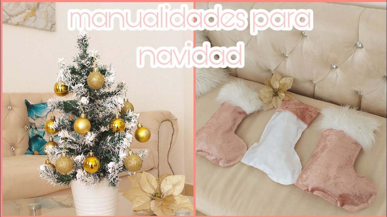 Cómo hacer botas???? para Navidad hermosas Manualidades cómo nevar un árbol en Navidad????????